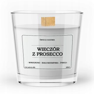 Sviečka - Sójová vonná sviečka VEČER S PROSECCO Vitafarm 1 ks.