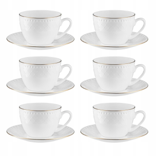 Šálky - Porcelánový pohár Villa Italia ROMA GOLD 250 ml 6 ks.