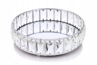 Lampáš, svietník - Guľatá miska Mirror Glamour Crystal Mirror M
