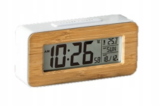 Hodiny - TCHIBO DIGITAL rádiobudík s bambusom