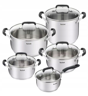 Sada hrncov - Tefal Cook & Cool E493SA74 hrnce 10 el oceľ
