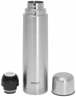 Kinghoff Click Clack 1 l Strieborné termosky
