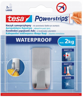 Vešiak - Tesa 59707-00004-00 Vodotesný háčik, kov, 2 kg