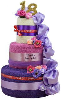 Cake 3 uteráky darček na 40 18. narodenín