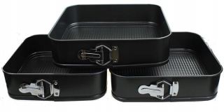 Elitehoff tortovú súpravu Troj štvorcový koláč Tin Pro 25 x 25 cm priemer 25 cm