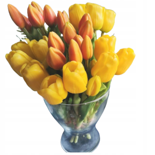 Umelé kvety,ovocie - SILIKÓNOVÉ TULIPSY GUMA TULIPSY UMELÉ KVETY KYTICE AKO ŽIVÉ KYTICE + 2 ďalšie produkty