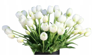 Umelé kvety,ovocie - TULIPÁNOVÁ SILIKÓNOVÁ TULIPSOVÁ BOUQUET guma