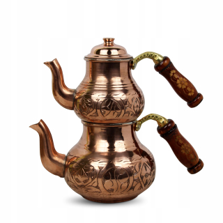 Čajník, kanvica na čaj - Turkish double kanvica meď čaj orient