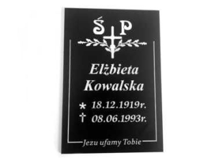 Gravy tabuľa Náhrobky 40x30cm Rytec
