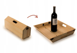 Stojan na víno - Zásobník Chic Wine Box a drevený zásobník
