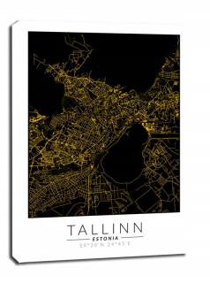 Talinská zlatá mapa - tlač na plátne