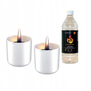 Lampáš, svietník - Darčeková sada Tenderflame, 2 stolové horáky + 0,5 l f