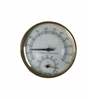 Sauna termo-hygrometer vyrobený z kovu