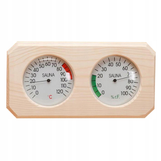 Sauna teplomer 2 v 1 drevenom teplomeri