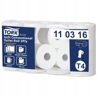 Toaletný papier - Tork 110316 toaletný papier 3W. Biała 8 valcov