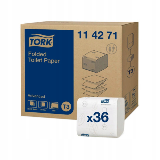 Toaletný papier - Tork 114271 - toaletný papier v Premium, T3, x36