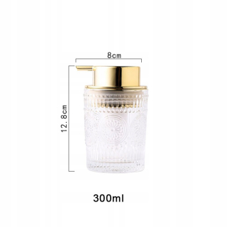 Dávkovač mydla - Priehľadný s 300 ml 400 ml sklenený dávkovač