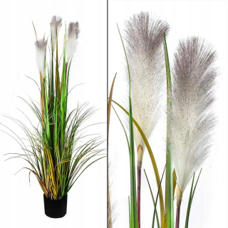 Grass White Ozdobná Artificial Pampas Zloženie