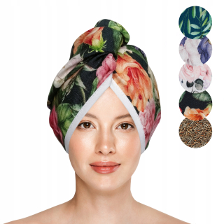 Jocero Bambus Čierny turban, odtiene červenej, ružovej, viacsekej