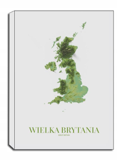 UK II, mapa - maľovanie na plátne 90x120 cm