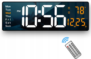 Hodiny - Nástenné hodiny Led Clock 6626 biela, čierna, odtiene zelenej, 38,7 cm