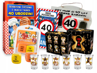 VENOVANÝ NARODENINOVÝ SET NA 40. NARODENINY PRE CHLAPA, JEHO KAMARÁTA, DARČEK