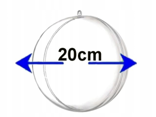 VEĽKÁ AKRYLÁTOVÁ CETICA NA DEKORACIU, 20 cm