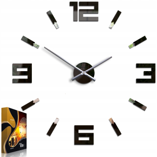 Nástenné hodiny ModernClock čierne 75cm