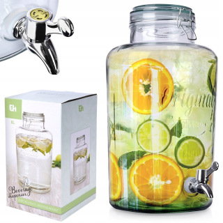 Nádoba na potraviny - Veľký NÁPOJOVÝ DÓZA, limonáda, téglik s kohútikom, 8L