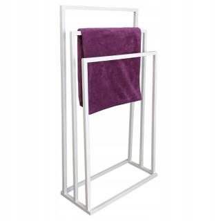 Kúpeľnový vešiak - Szpak 002/W-16-3W-84B stojan na uteráky 45x21x84 cm biela