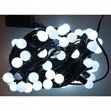SVETLÁ VIANOČNEJ GULE 100 LED TRVALO HRUBÉ STUDENÉ B.+BLIKANIE BIELE S