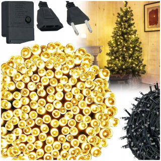 SVETLÁ NA VIANOČNÝ STROMČEK 500 LED Teplá biela | Vianočné osvetlenie IN/OUT 8 režim