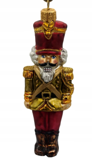 Zdobená guľa, tvary čačky 14 cm, 1 ks.