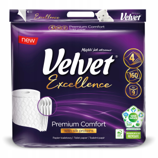 Toaletný papier - Velvet Excellence Premium toaletný papier 9 valčekov