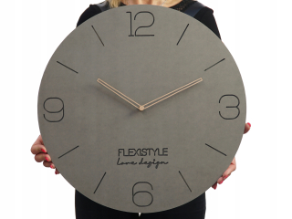 Hodiny - Nástenné hodiny FLEXISTYLE, odtiene sivej, 50 cm