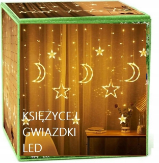 Girlandový svetelný záves s hviezdami LED LAMPY