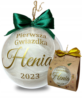 Ozdoba na vianočný stromček s MENOM, guľa, vianočná dekorácia ako darček, NEZBÝVAJÚCA