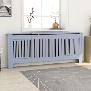 Kryt na radiátor MDF 205 x 82 cm šedý