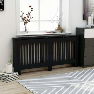 Pokrytie radiátora MDF 112 x 82 cm čierna