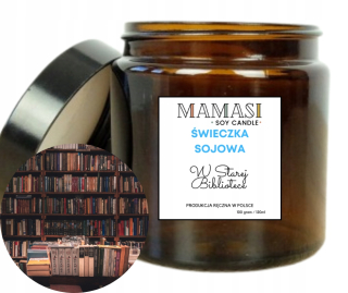 Sójová vôňa Sviečka v starej knižnici Mamasicandle Library 1 PC.