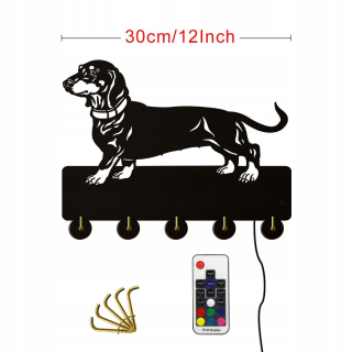 Vešiak - V štýle LED v štýle dachshund psov vešiakov