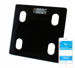 Analytická hmotnosť BMI Bluetooth Black Smart