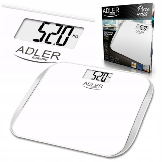 KÚPEĽŇOVÁ VÁHA ZAŤAŽENIE 180 kg LCD BIELY ADLER