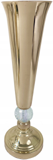 Stojan na kvety - Kovová váza 46 cm glamour fľaša