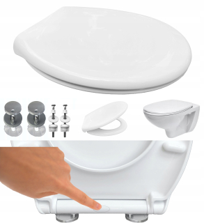 WC doska Perfecto Oval, biely duroplast