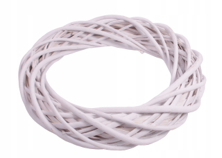 Veniec na dvere - Prútený veniec biely priemer 40 cm