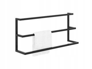 Vešiak - Triple Wall Towel Hanger L čierny