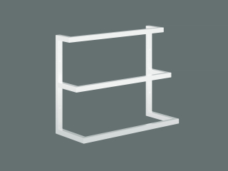 Vešiak - Triple Wall Towel Hanger je biely