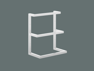 Vešiak - Triple Wall Towel Hanger XS White