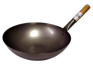 Wok panvica - Uhlíkovej ocele wok priemer 35cm - guľatý